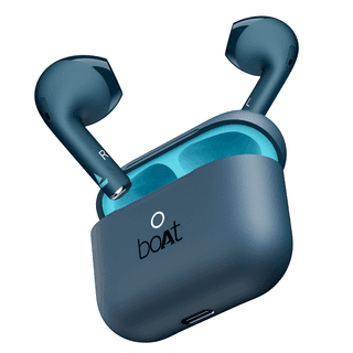 boAt Airdopes Alpha | True Wireless Earbuds with 35 Hours Playback, 13mm Drivers, ENx™ Tech, ASAP™ Charge, IWP™ Technology Deep Blue