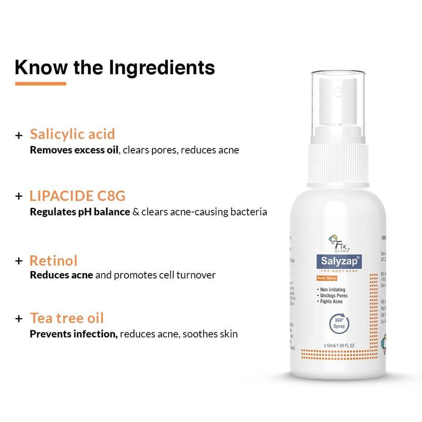 Fixderma Salyzap Spray for Body Acne view 5