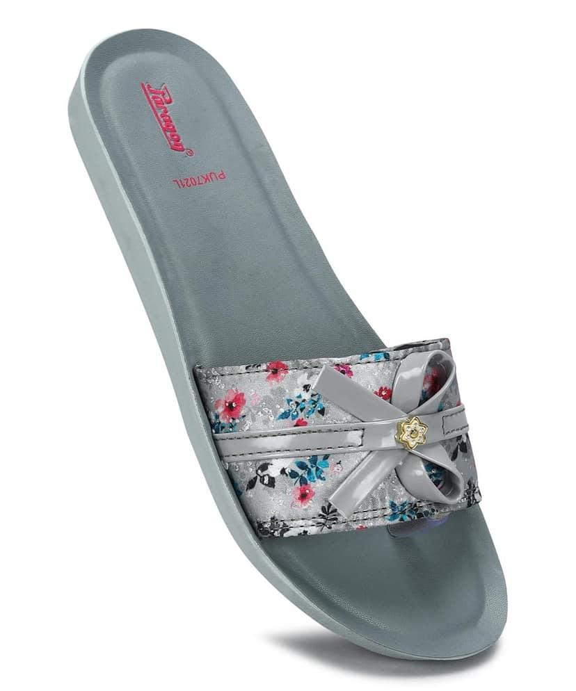 Paragon Women's Grey Sliders with Anti-skid Cushioned Sole for Everyday Use view 6