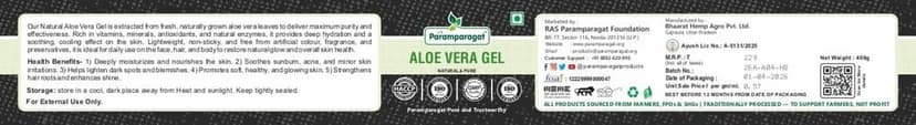 PARAMAPRAGAT Natural Pure Aloe vera barbadensis Miller Aloe vera Gel 250g view 4