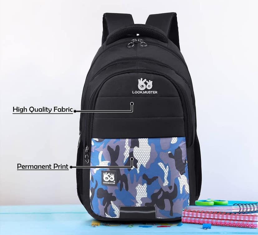 LOOKMUSTER Lookmuster30 Ltrs Large Laptop Backpack With 3 Compartments, Water Resistant view 7