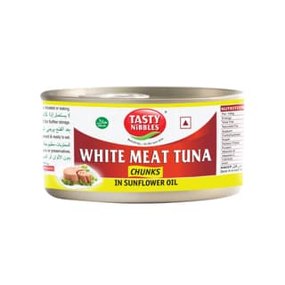 Tasty Nibbles White Meat Tuna Flakes In Sunflower Oil 185g