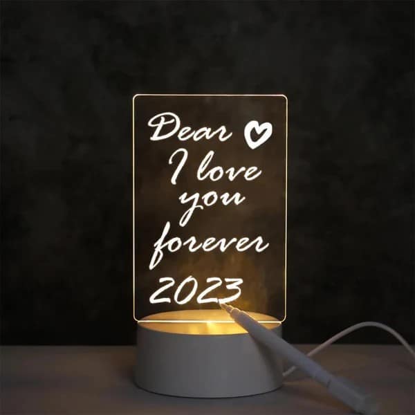LED Acrylic Message Board Night Lamp view 2