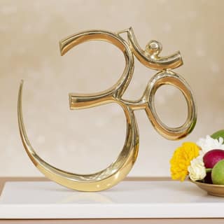 Brass Showpiece Wall Hanging Om, Height : 19 Inch (FMAS372 J)