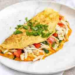 Chicken cheese omlette