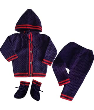 LITTLE PANDA Single Unisex for Baby Woollen Pullover ( Peach )