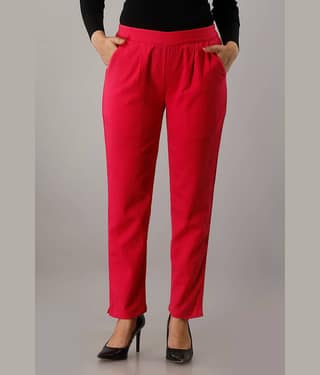 NeshamaKurti - Cream Cotton Regular Women's Casual Pants ( Pack of 1 )