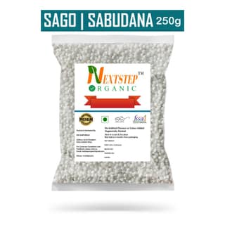 NEXTSTEP ORGANIC Premium Quality Sabudana 250g | Saksak | Rabia | Sagu Sago