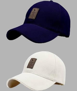 Babji Pack of 2 Cotton Men's Cap ( Navy )