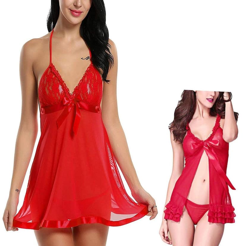 Net Babydoll Nightdress with panty combo pack 2 view 6