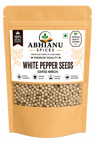Abhianu Spices White Peppercorns Whole