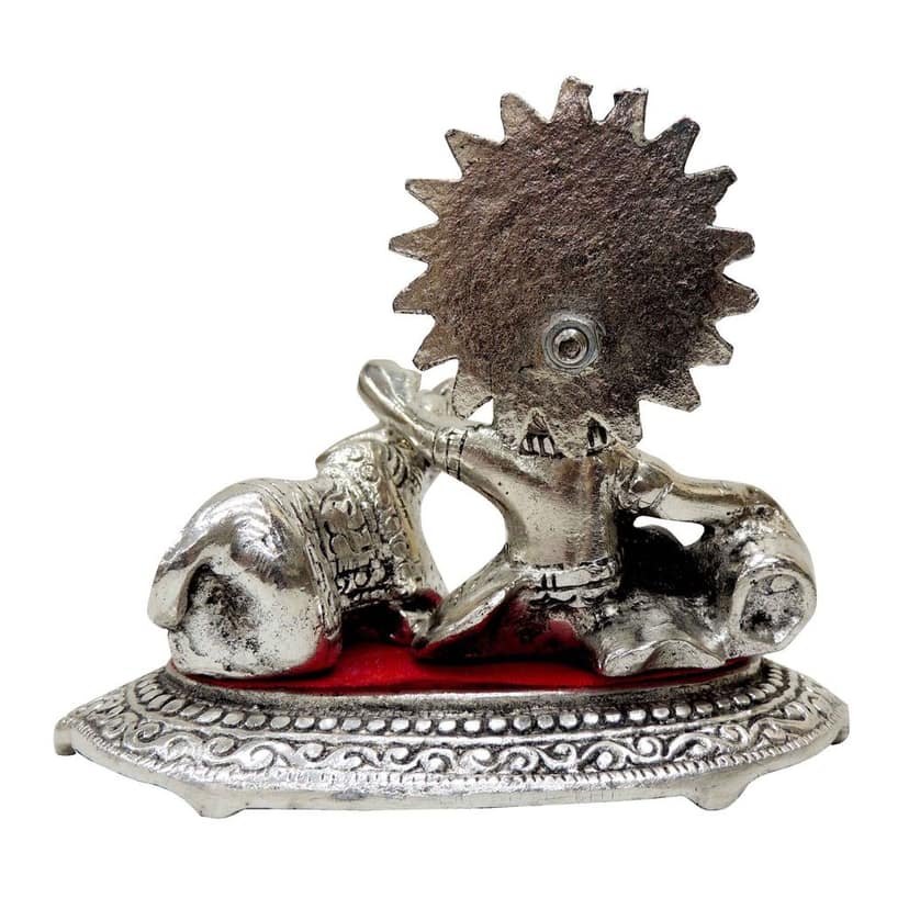 Aluminium Showpiece Krishan Ji With Calf Statue (ASMAS118) view 3