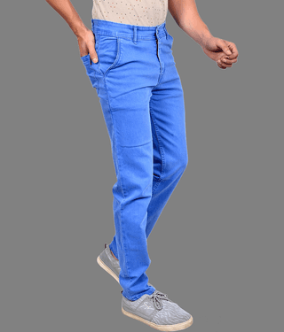 AGRAYYANA Slim Fit Basic Men's Jeans - Light Blue ( Pack of 1 )
