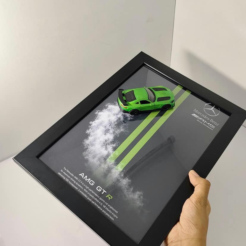 Mercedes-AMG GT R! White Smoke Theme ! Die Cast Frame view 2
