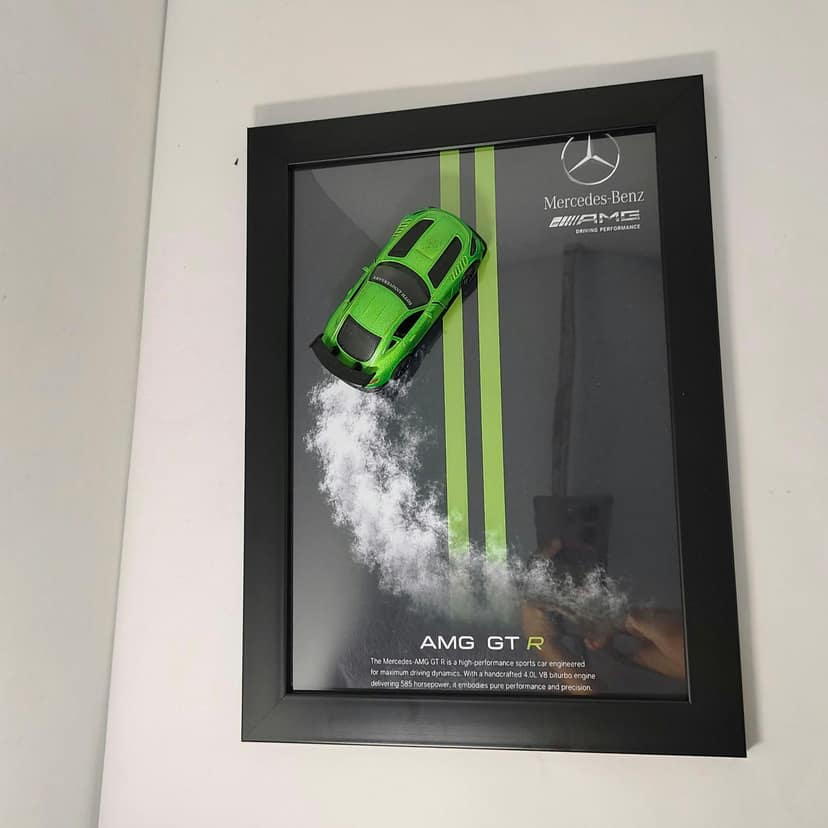 Mercedes-AMG GT R! White Smoke Theme ! Die Cast Frame view 4
