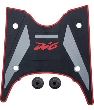 AUTOXYGEN Anti skid Scooter/Scooty Foot Mat Rubber Floor Mat Accessories for Honda Dio BS-6 (Black, Grey & Red)