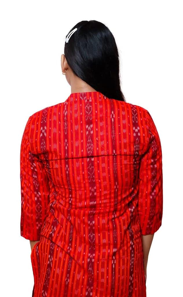 GUENDICHA HAAT Sambalpuri Certified Handloom Women's Cotton Kurta view 4