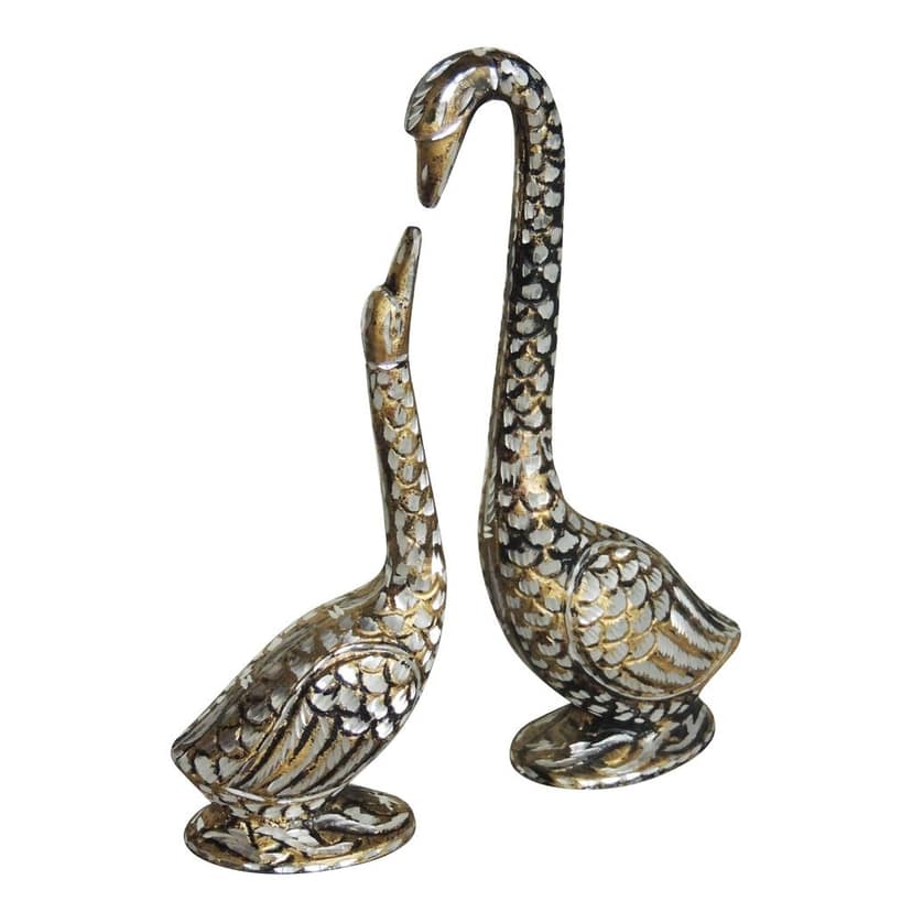Classic Brass Duck Pair Decorative Showpiece for Modern Decor, Height : 11.5 Inch (ANMAS231 B) view 2