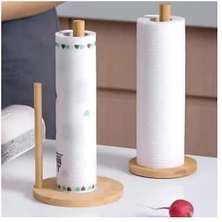 Simple Vertical Roll Paper Rack Kitchen and Bathroom Tissue Storage Rack for Cabinet or Table