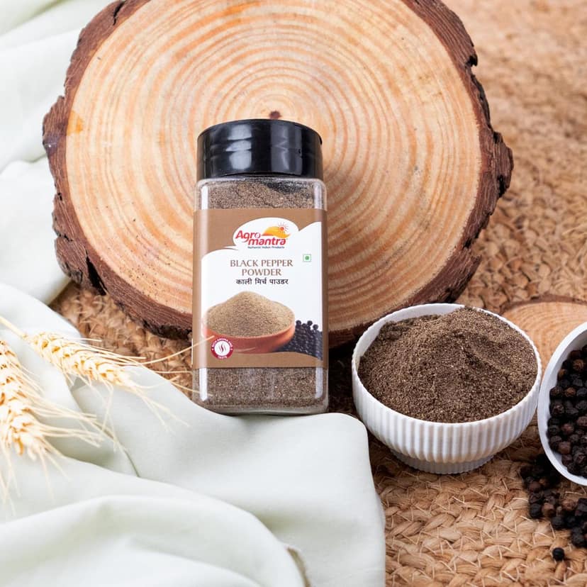 Agro Mantra Aromatic Black Pepper Powder | Sourced from Kerala | Finely Ground for Seamless Blending | Perfect for Curries, Soups, Marinades & Seasoning | Preservative-Safe view 5