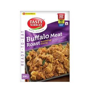 Tasty Nibbles Ready To Eat Buffalo Meat Roast 200g|No Added Preservatives Using Retort Technology