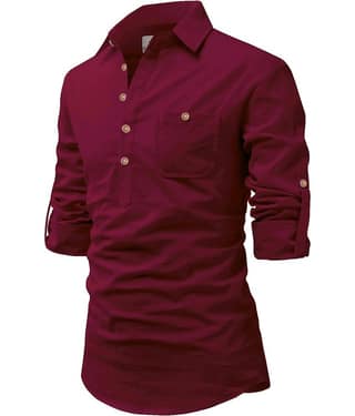 Vida Loca Sky Blue Cotton Blend Men's Shirt Style Kurta ( Pack of 1 )