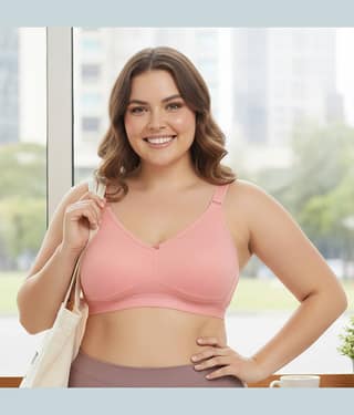 Elina Pack of 1 Cotton Non Padded Minimizer Bra For Women ( Brown )
