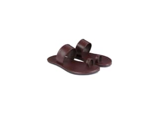 Paaduks Vaana Dark Brown Men Flats - UK 12
