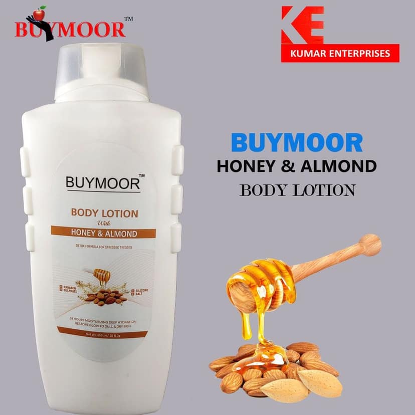 BUYMOOR Honey Almond Deep Nourishing Skin Brightening Body Lotion Men & Women 650 ML. view 4
