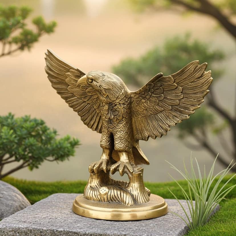 Brass Showpiece Table Decor Eagle Statue (ANMAS006 Z) view 2