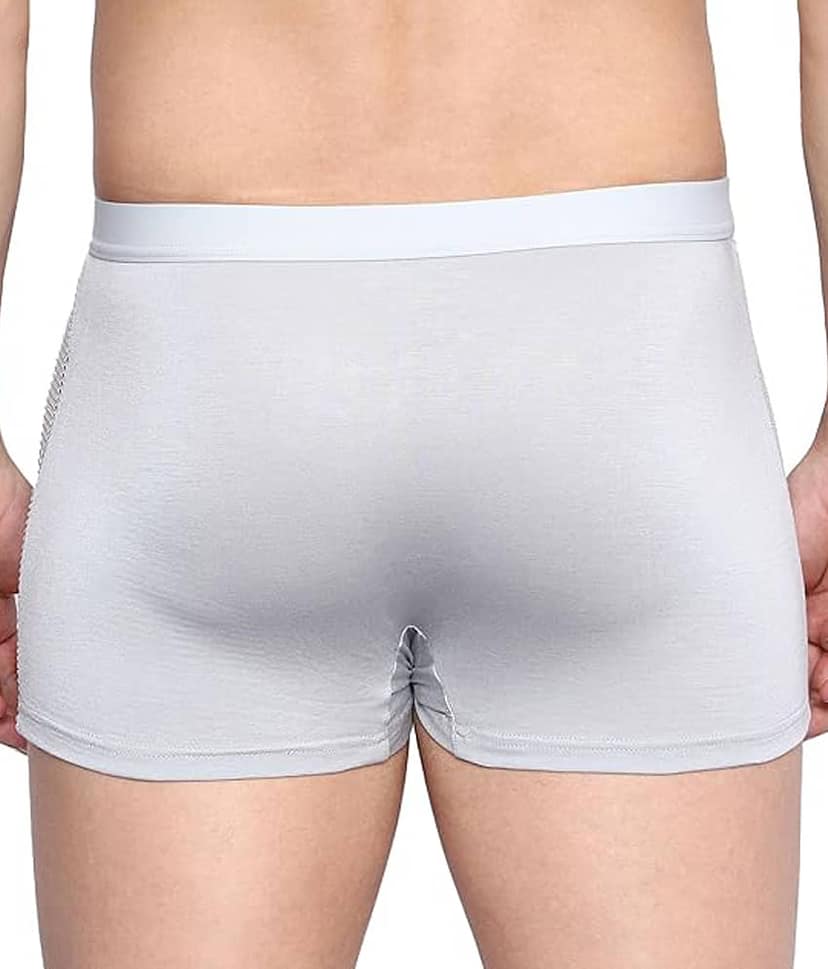 mens dot net briefs Pack of 1 Lycra Trunks For Men's ( White ) view 2