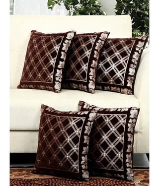BELLA TRUE Set of 5 Cushion Covers Abstract Themed ( 40 x 40 )
