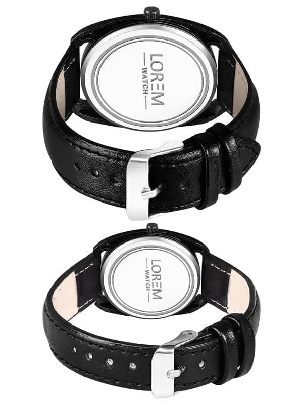 LOREM Contemporary Analog Watch Pair for Couples-UF view 2