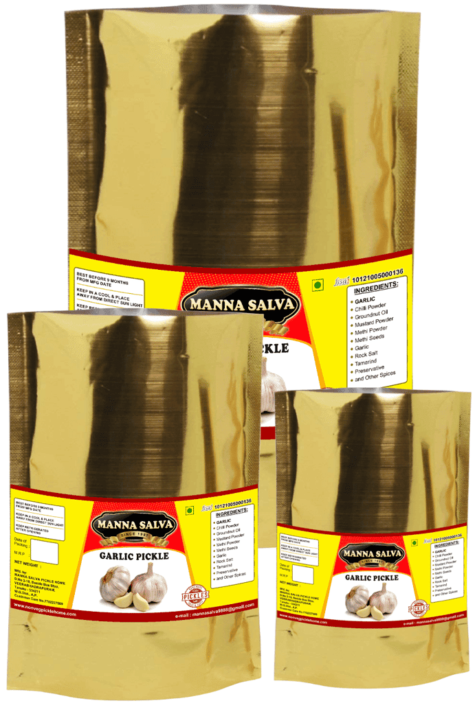 Manna Salva Pickles- Garlic Pickle - Veg Pickle view 4