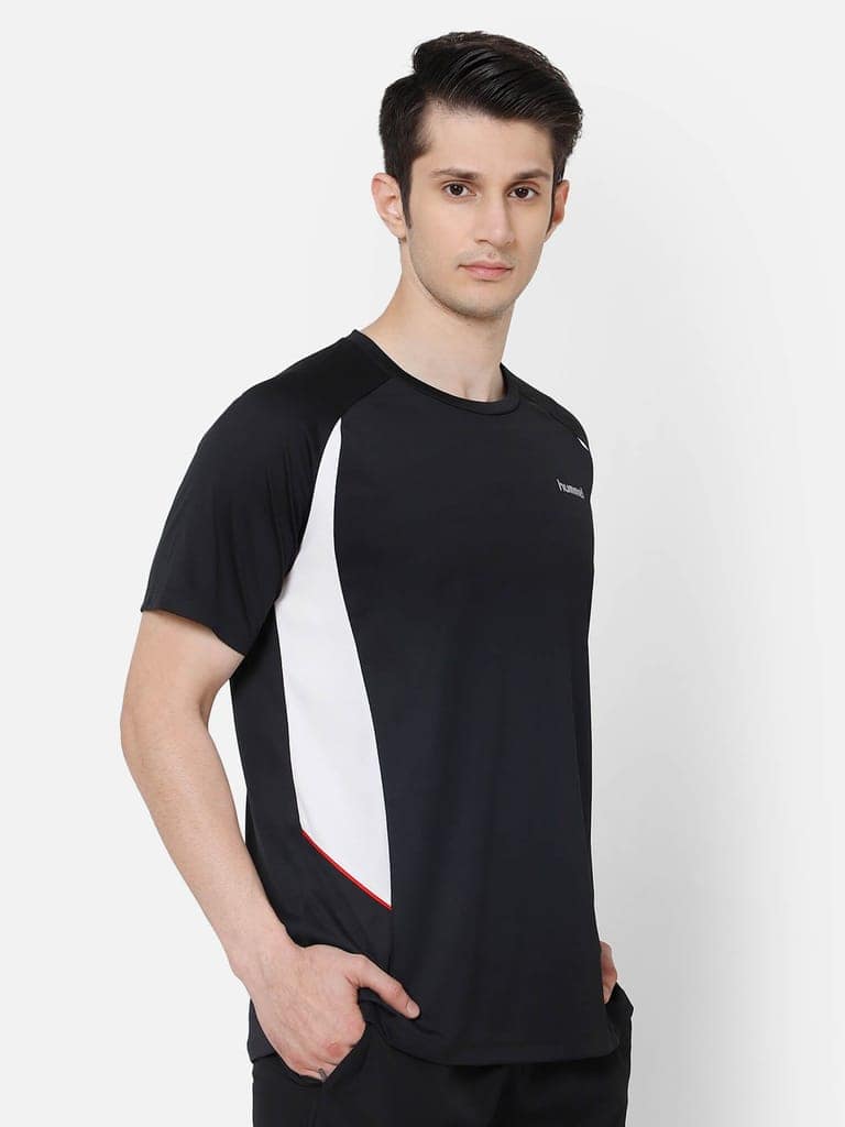 Kemper Round Neck Half Sleeve Solid Regular fit Polyester T-shirt for Men Comfortable Breathable Fabric Stretchable for Everyday Use Ideal for Yoga Training Gym Running or Performance view 2
