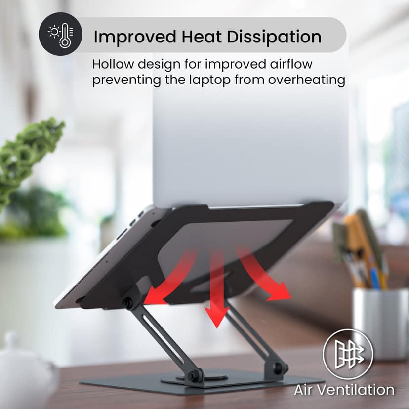 Portronics My Buddy K11 Multi-Angle Adjustment, Ventilated Board, Anti-Slip Silicone Pads, Up to 17’’ Laptop Support view 3