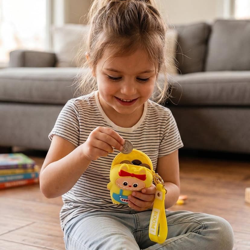 Cute Cartoon Monster Silicone Coin Purse – Playful & Compact view 2