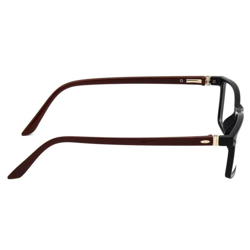 Hrinkar Anti-Glare Zero Power Computer Glasses for Eye Protection with Blue Cut for Men & Women | Brown and Black | HBCT-FRM-BK-BWN-16 view 4