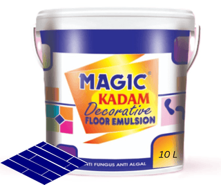 Magic Kadam Decorative Floor Paint with high substrate adhesion strength for cement and floor tiles anti-fungus, anti-algal, water repellant and weather resistance 10L(Navy Blue)