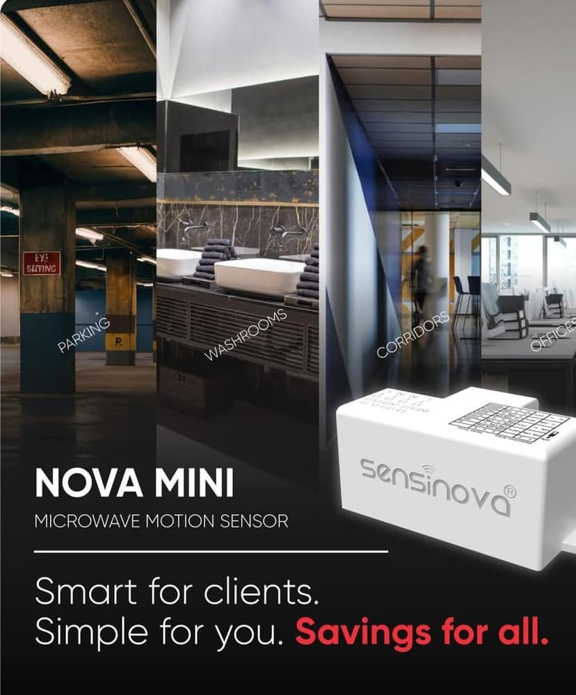 Motion Sensor, Sensinova Nova mini Microwave Sensor Smart Building Automation Device 3 Year warrenty view 4