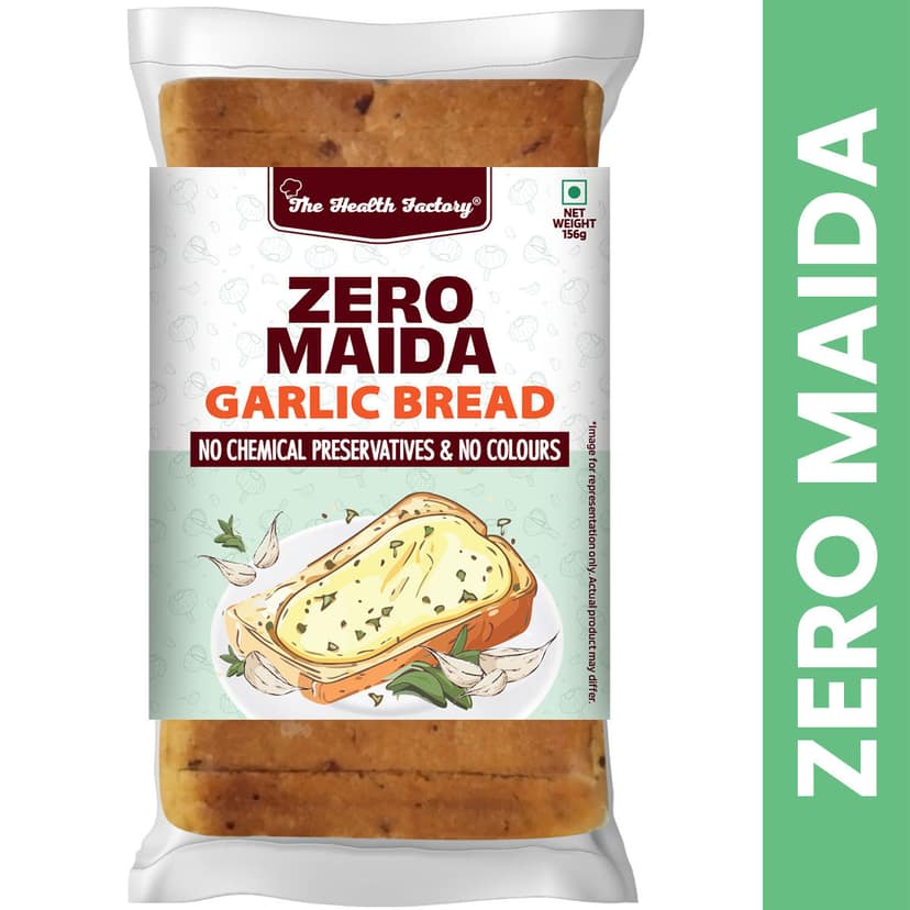The Health Factory Zero Maida Garlic Bread view 2