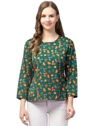 Kulfi Women's Floral Printed Regular Use Top
