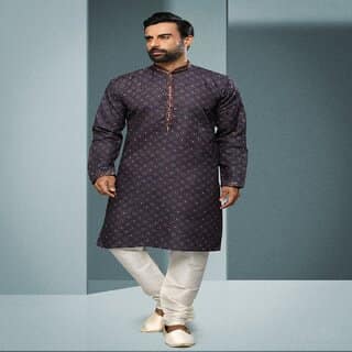 Raivat Ethnic Blue Colour Cotton Digital Print Kurta Pajama 1590