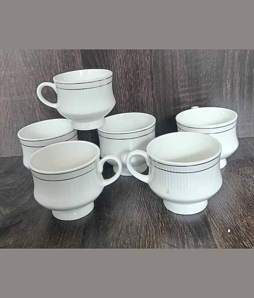 Love Unlimited Solid Bone China Tea Cup 150 ml ( Pack of 6 )