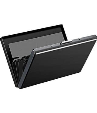 STC IMPORTED CREATION Black Metallic Men's RFID Wallet ( Pack of 1 )