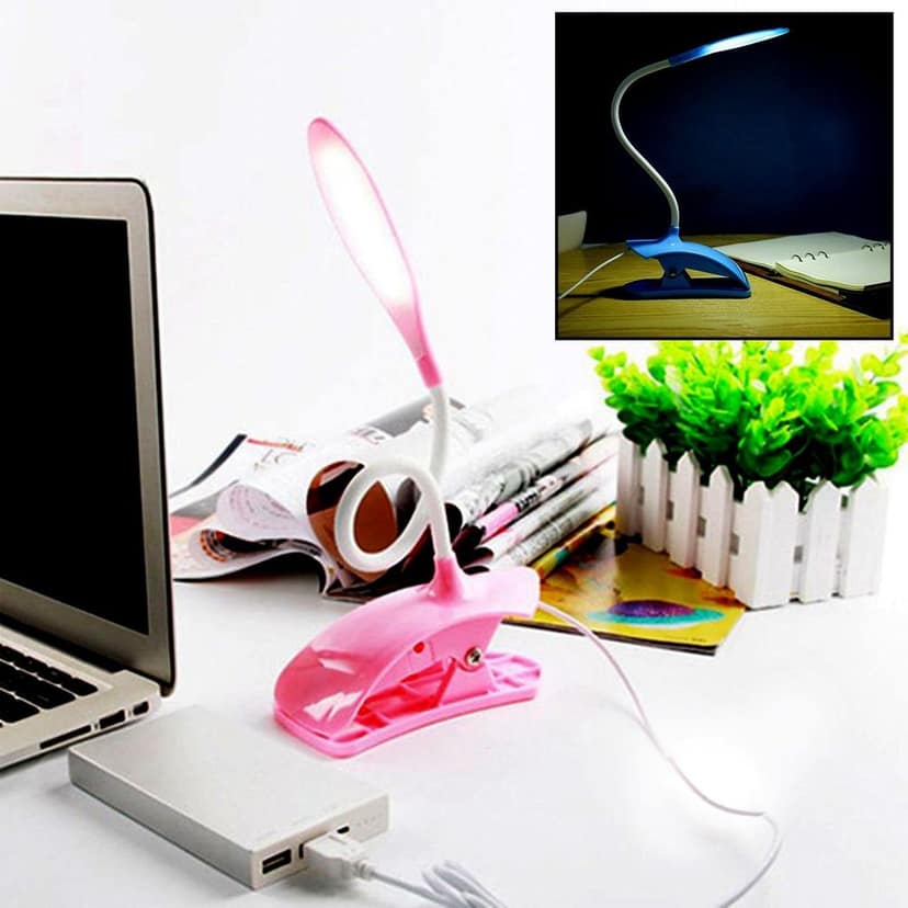 Desk Lamp Adjustable Gooseneck USB Rechargeable 3 modes of Lighting, Reading Lamp for Dorm White, Study Desk lamp Suitable for Girls College Bedroom Reading view 3
