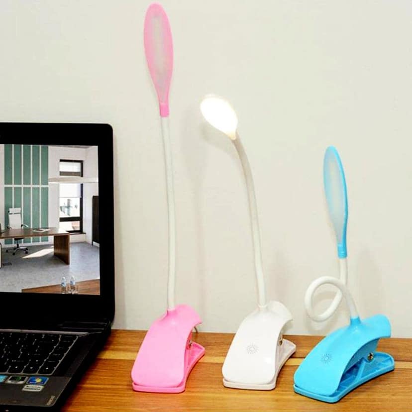 Desk Lamp Adjustable Gooseneck USB Rechargeable 3 modes of Lighting, Reading Lamp for Dorm White, Study Desk lamp Suitable for Girls College Bedroom Reading view 8