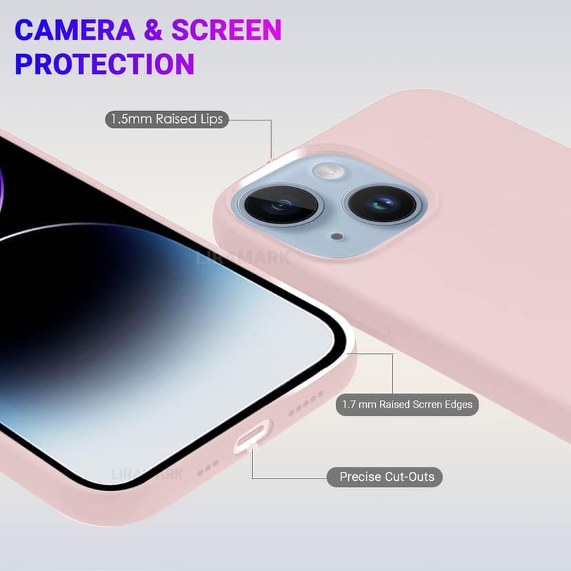 LIRAMARK Liquid Silicone Soft Back Cover Case for Apple iPhone 14 (6.1 inch) view 5