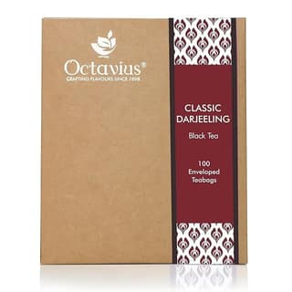 Octavius | Classic Darjeeling Black Tea -100 Tea Bags | 100% Pure & Authentic Darjeeling Tea | Premium Black Tea | Darjeeling Tea Bags | Fresh from The Gardens of Darjeeling | 100 Teabags -(2gm Each)