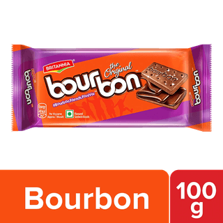 Britannia Bourbon Chocolate Cream Biscuits, 100 G